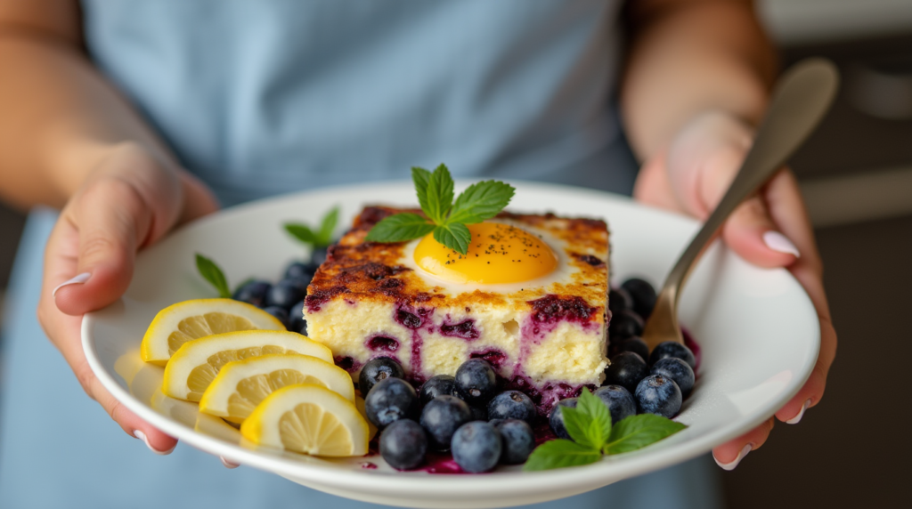 Nutritious Blueberry Cottage Cheese Breakfast Bake