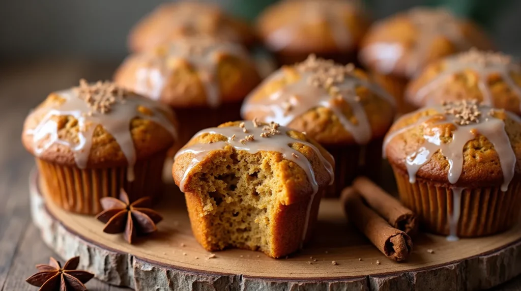 Glazed Gingerbread Muffins