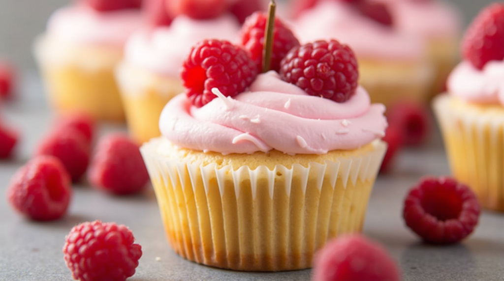 Delicious Raspberry Cupcakes with Creamy Frosting Recipe