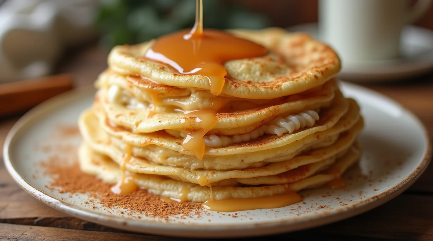 Cinnamon Roll Protein Crepes