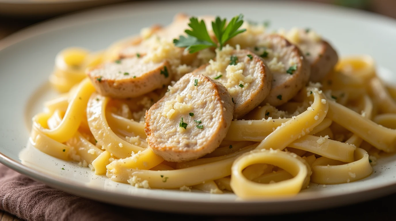 Creamy Garlic Chicken Pasta Recipe