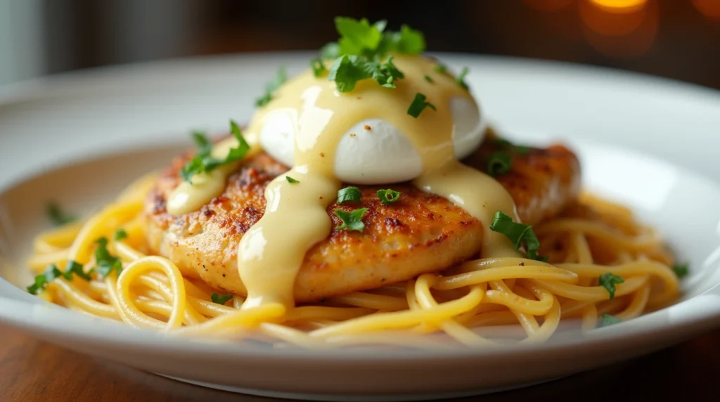 Chicken Spaghetti with Burrata